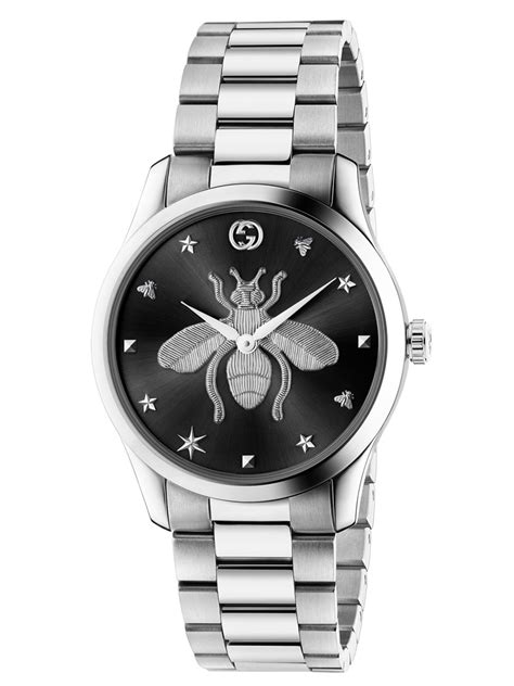 gucci bee watch black|gucci bee watch ladies.